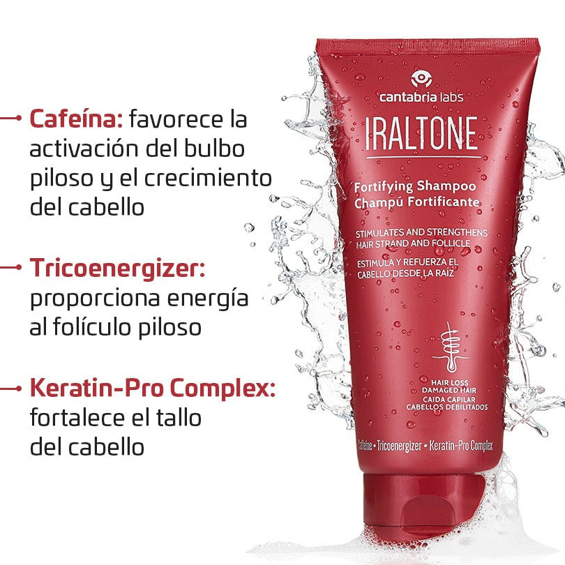 Iraltone champu fortificante x 200ml - Prevención caída - Pelo