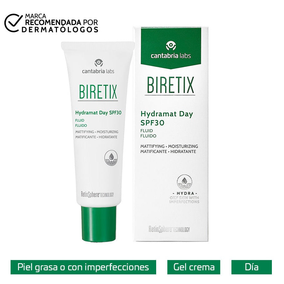 Biretix Hydramat Day Spf30 x 50ml - Anti Imperfecciones.