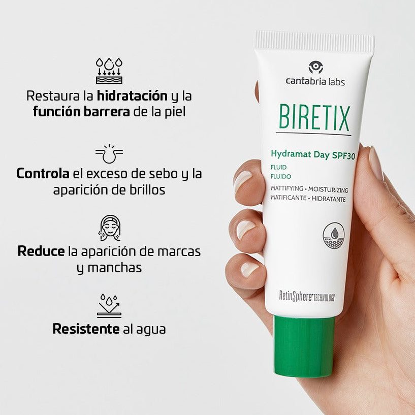 Biretix Hydramat Day Spf30 x 50ml - Anti Imperfecciones.