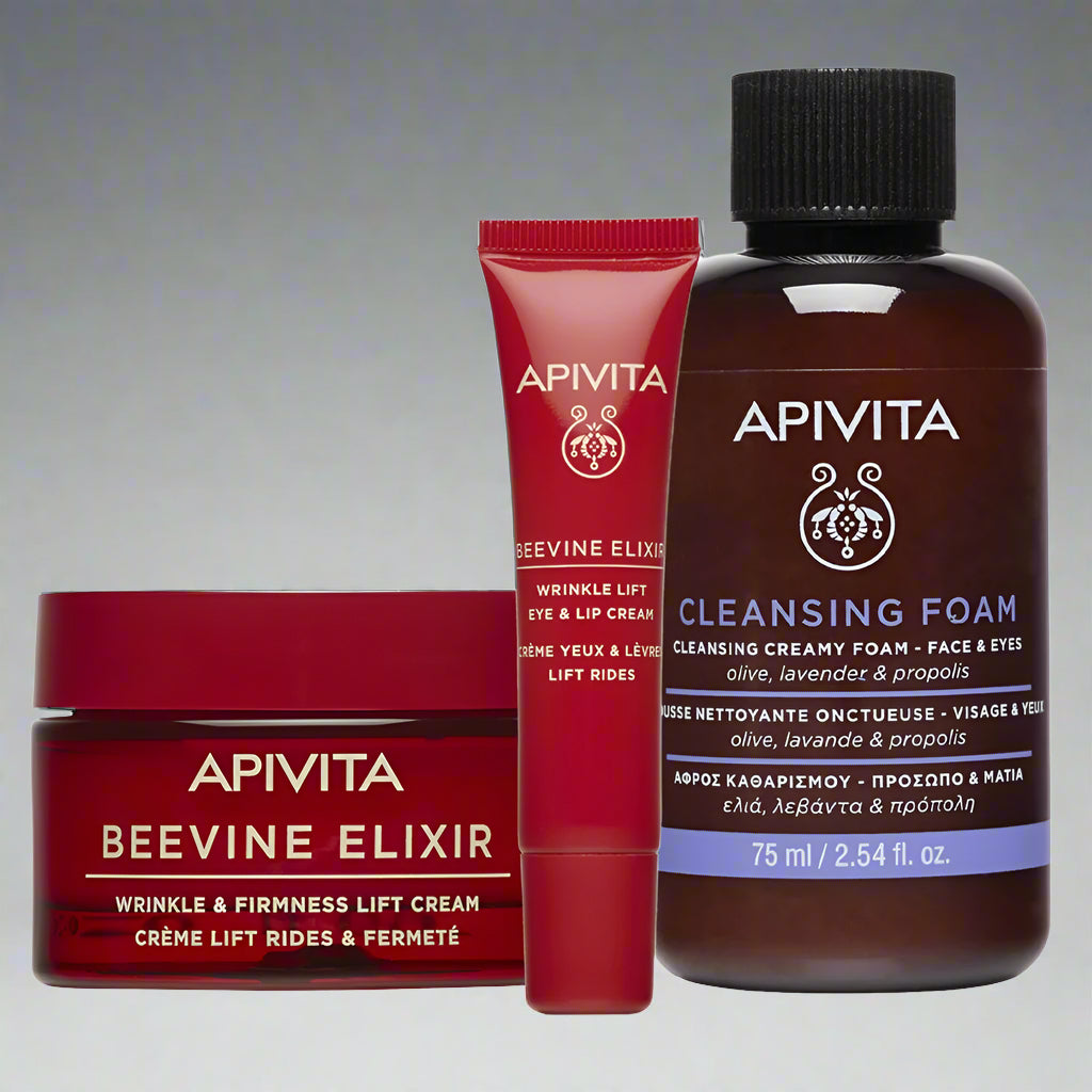 COMBO ANTIARRUGAS compra Beevine Elixir crema ligera GRATIS Contorno de ojos + GRATIS Espuma limpiadora 75ml
