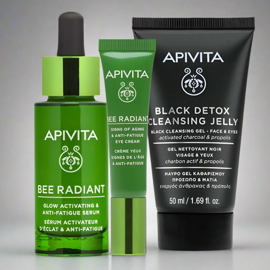 COMBO PRIMERAS ARRUGAS compra Bee Radiant Serum GRATIS contorno ojos + GRATIS Black Detox 50ml