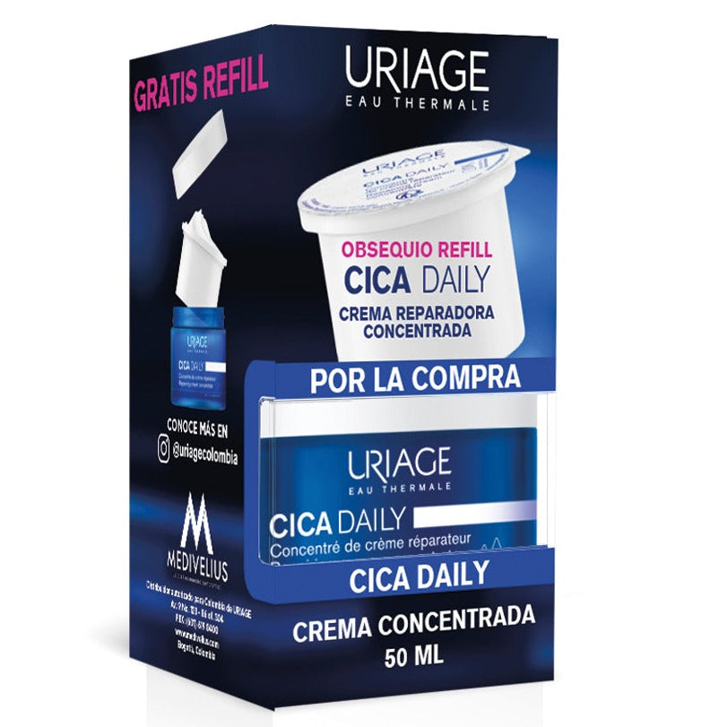 Kit Uriage Cica Daily Crema Reparadora Concentrada X 50ml GRATIS Uriage Cica Daily Crema Reparadora Concentrada X 50ml - Refill
