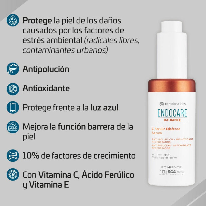 KIT 2x1 Endocare Radiance Ferulico+VitC(5%). Compra 1, lleva 2.