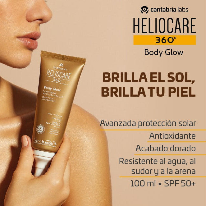 Kit BODYGLOW TOTAL Heliocare 360 Body Glow x 150ml GRATIS Heliocare 360 Advance Gel x 100ml