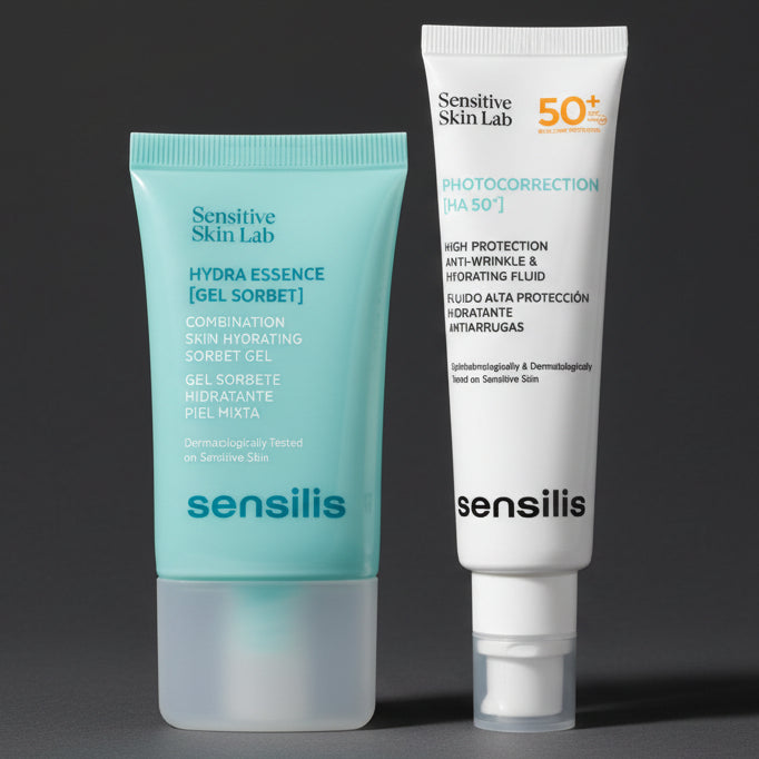 Kit SENSI HYDRA Hydra Essence Gel Sorbete x 40ml GRATIS Photocorrection [HA 50+]