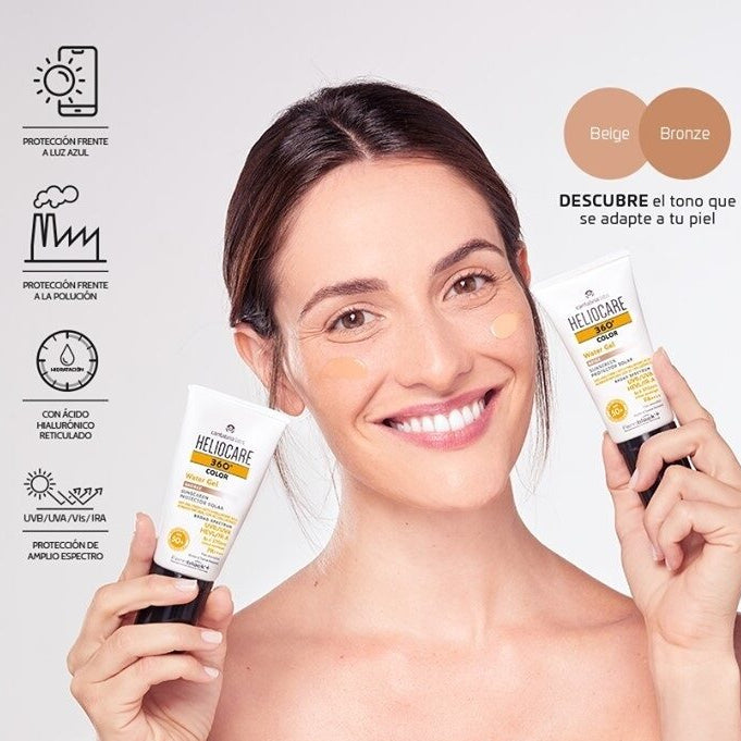 Heliocare 360° Water Gel Color Bronce - Protector solar X 50ml